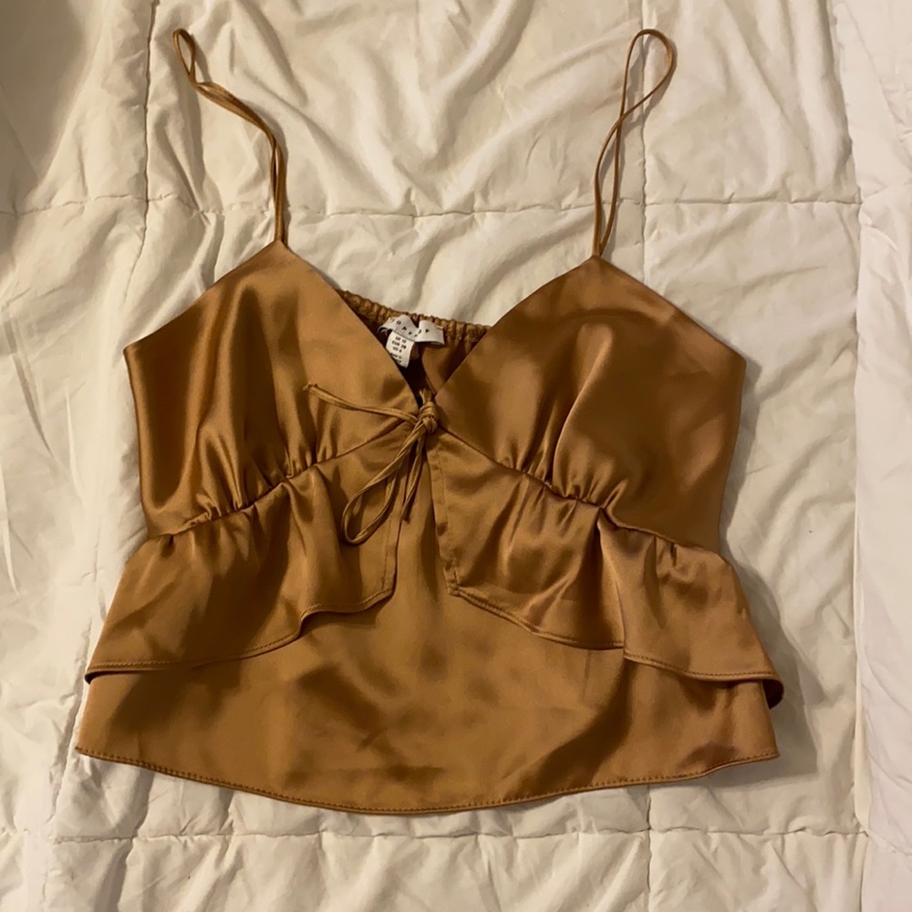 Beautiful Never Worn Silk Crop Top
